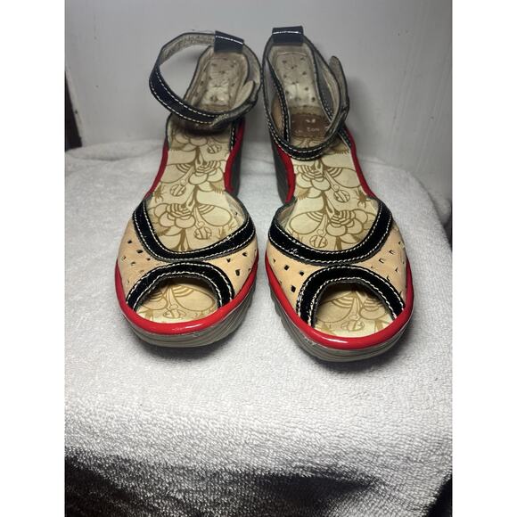 Fly London Womens Size Eu 40 US 9 Wedge Ankle Strap Sandals P500477017 - Picture 15 of 15